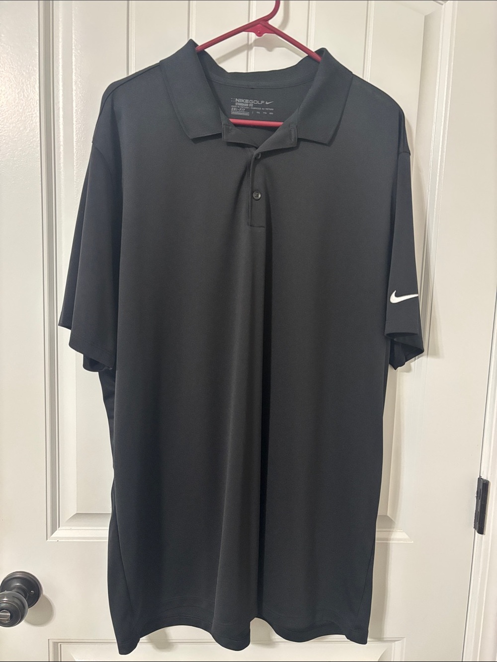 Nike Black Polo Shirt with Swoosh Sleeve
